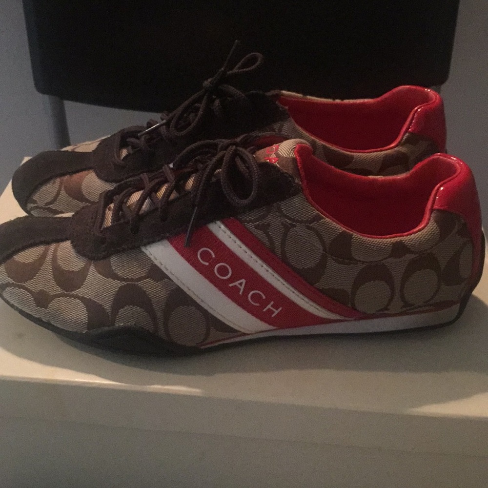 Coach JAYME Khaki/ Red shoes